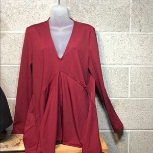 Red Asymmetrical Top XL